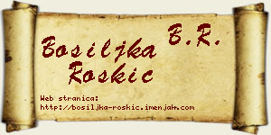 Bosiljka Roškić vizit kartica